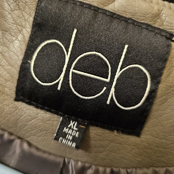 DEB XL Faux leather varsity jacket - Picture 3 of 4
